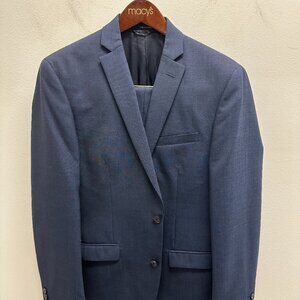 Macy's Bar III 100% Slim Fit Navy Wool Suit (Jacket and Pants)